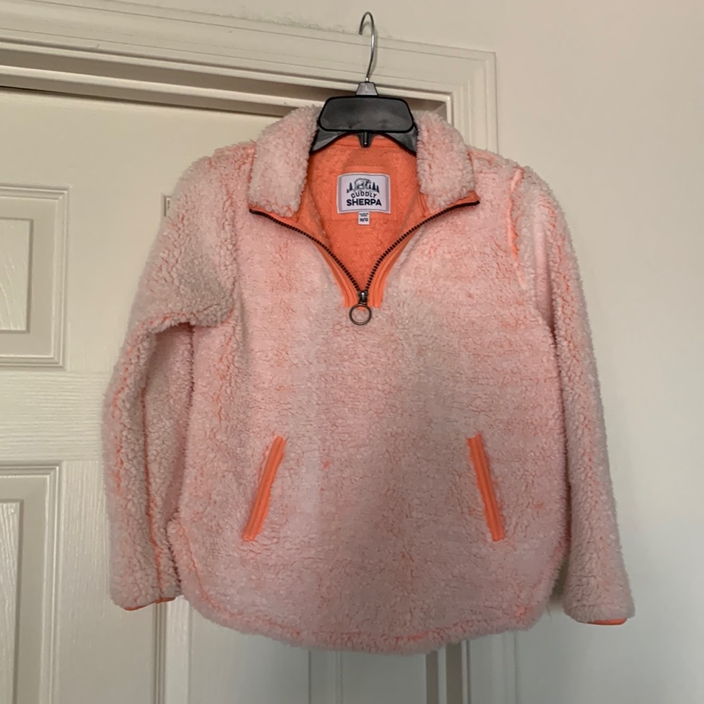 Cuddly Sherpa girls pullover Sherpa fleece size 10/12